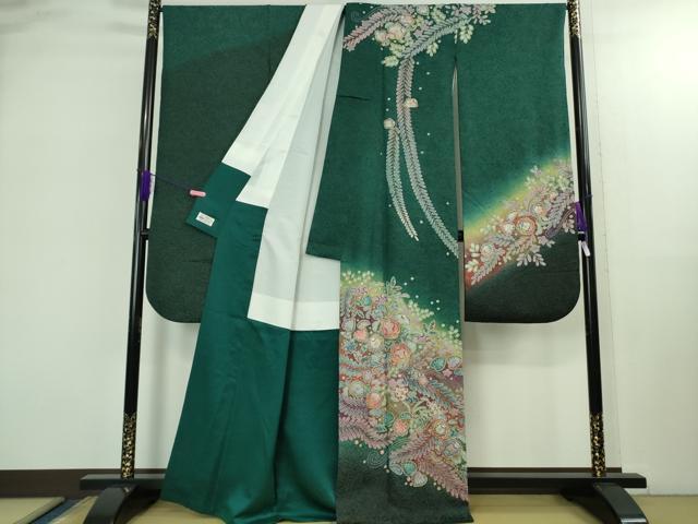 平和屋着物●極上　振袖　辻が花　暈し染め　金彩　金通し地　やまと誂製　逸品　DZAB2957kh6