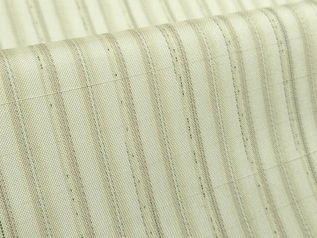 平和屋着物▽極上 白紬 単衣 間道 逸品 DZAB2965kh6