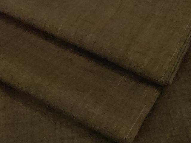 平和屋着物●極上　本場結城紬　重要無形文化財　色無地　憲法色地　逸品　DZAB2975kh6
