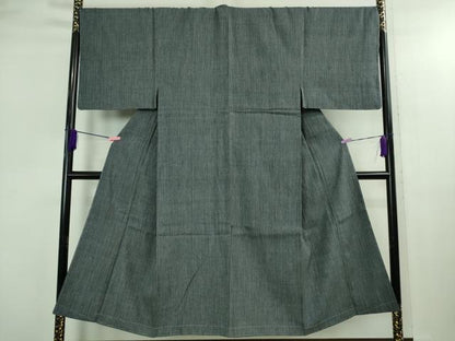 平和屋本店●極上　男性　本場結城紬　重要無形文化財　縞　三越扱い　逸品　未使用　DZAB2976kh6