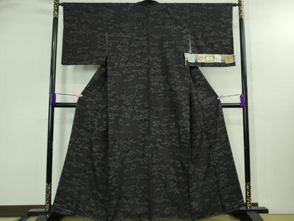平和屋着物●極上　本場結城紬　重要無形文化財　廣田紬謹製　100亀甲　飛び亀甲柄　証紙付き　逸品　未使用　DZAB2977kh6