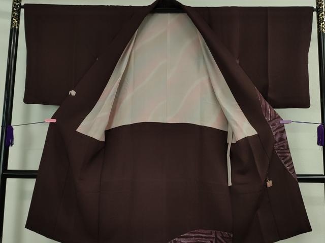 平和屋着物＃極上　手描き友禅作家　大河内美登里　道中着　ロング丈　ろうけつ染め　幾何学文　逸品　DZAB2980kh6