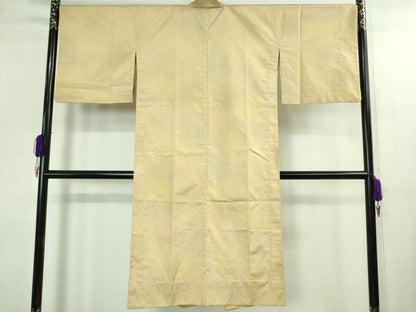 平和屋着物＃極上　本場縞大島紬　道中着　ロング丈　単衣　堀之内織物謹製　証紙付き　逸品　DZAB2981kh6