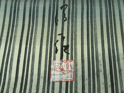 平和屋着物●極上　訪問着　作家物　シルクロード　駱駝　ラクダ　暈し染め　銀彩　百入茶色地　ロング丈　逸品　未使用　DZAB2983kh6