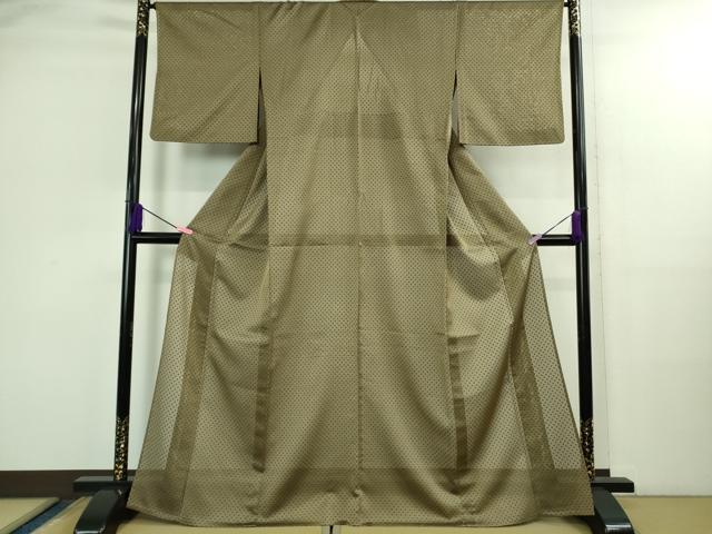 平和屋着物＊極上 夏物 夏お召 紗 風通織 生壁色地 逸品 DZAB2994kh6
