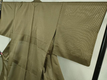 平和屋着物＊極上 夏物 夏お召 紗 風通織 生壁色地 逸品 DZAB2994kh6