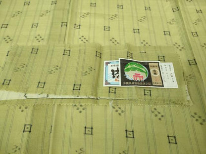 平和屋本店＊極上 夏物 本場琉球絣 夏琉球 手おり 大城トヨ作 証紙付き 逸品 DZAB2995kh6