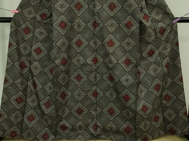 平和屋着物●希少　本場大島紬　龍郷絣　逸品　DZAB2998kh6