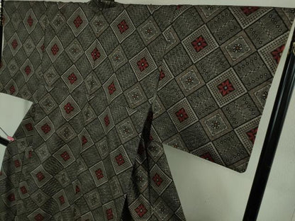 平和屋着物●希少　本場大島紬　龍郷絣　逸品　DZAB2998kh6
