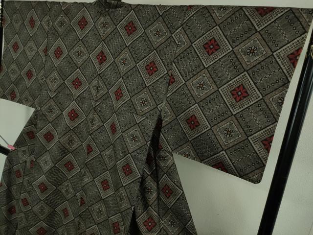 平和屋着物●希少　本場大島紬　龍郷絣　逸品　DZAB2998kh6