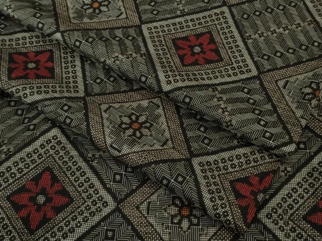 平和屋着物●希少　本場大島紬　龍郷絣　逸品　DZAB2998kh6