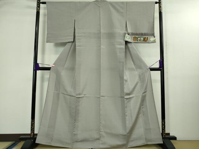 平和屋着物▽極上 本塩沢 やまだ織 単衣 内田フサ作 霞色 京都きもの友禅扱い 証紙付き 逸品 未使用 DZAB3003kh6