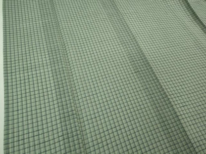 平和屋着物＊極上 夏物 京の名門・菱屋六右ェ門 紬 格子 反端付き 逸品 DZAB3006kh6