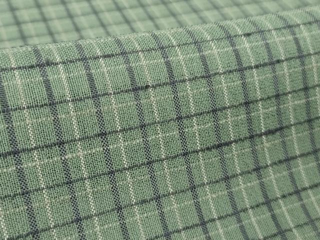 平和屋着物＊極上 夏物 京の名門・菱屋六右ェ門 紬 格子 反端付き 逸品 DZAB3006kh6