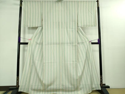 平和屋着物＊極上　夏物　小紋　絽　間道　逸品　未使用　DZAB3007kh6