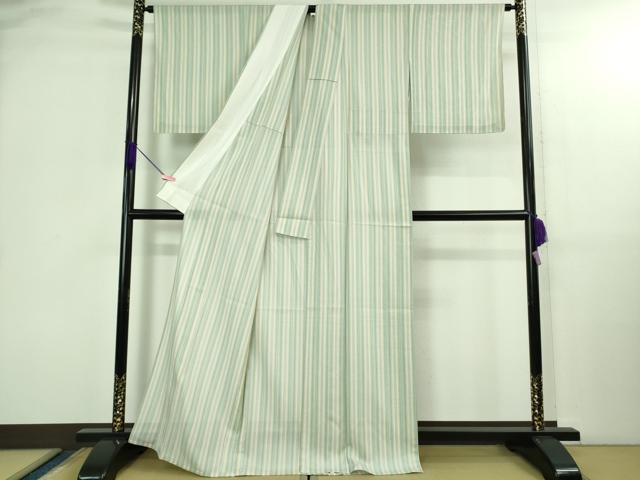 平和屋着物＊極上　夏物　小紋　絽　間道　逸品　未使用　DZAB3007kh6