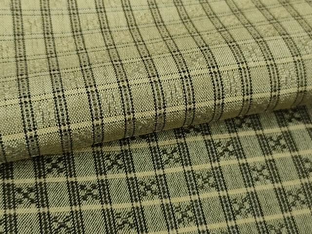 平和屋着物＊極上 夏物 花織 紬 横段文 逸品 DZAB3008kh6