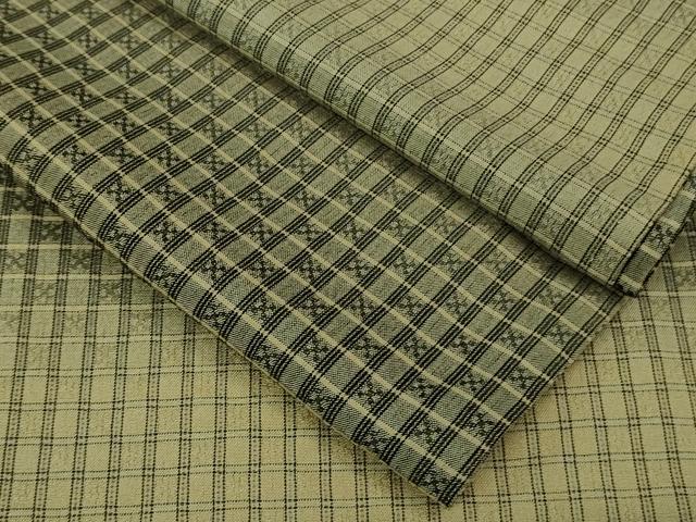 平和屋着物＊極上 夏物 花織 紬 横段文 逸品 DZAB3008kh6