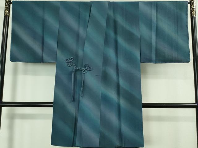平和屋着物＃極上　道中着　ロング丈　斜線文　暈し染め　逸品　未使用　DZAB3011kh6