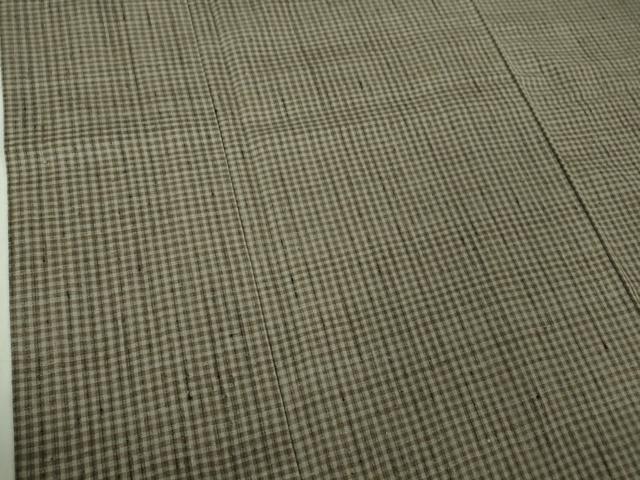 平和屋着物●極上　紬　格子　逸品　DZAB3012kh6