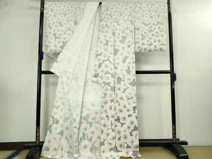 平和屋本店●極上　訪問着　作家物・瑞晃　手描き　胡蝶蘭　暈し染め　逸品　DZAB3022kh6