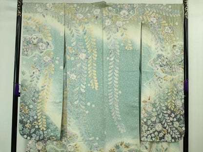 平和屋本店●極上　振袖　辻が花　暈し染め　逸品　DZAB3033kh6
