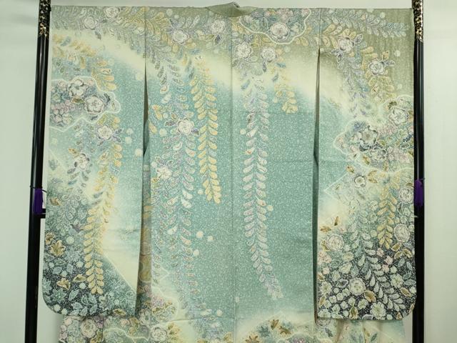 平和屋本店●極上　振袖　辻が花　暈し染め　逸品　DZAB3033kh6