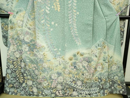 平和屋本店●極上　振袖　辻が花　暈し染め　逸品　DZAB3033kh6