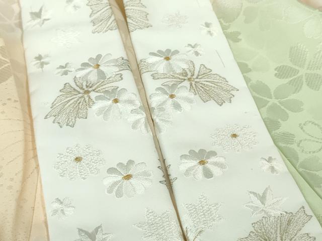 平和屋本店●極上 振袖・長襦袢(無双仕立て・半衿刺繍)セット　駒刺繍　鬘帯花文　黒紅色地　金彩　京都きもの友禅扱い　逸品　DZAB3034kh6