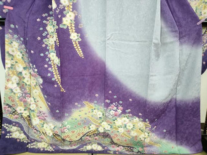 平和屋着物●極上　振袖　辻が花　暈し染め　金彩　金通し地　逸品　DZAB3035kh6