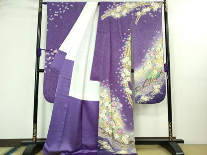 平和屋着物●極上　振袖　辻が花　暈し染め　金彩　金通し地　逸品　DZAB3035kh6