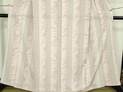平和屋着物▽極上 小紋 単衣 はなゆうび 反端付き 逸品 DZAB3040kh6