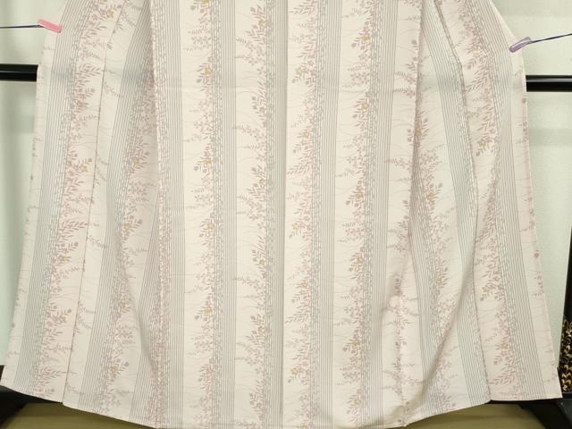平和屋着物▽極上 小紋 単衣 はなゆうび 反端付き 逸品 DZAB3040kh6