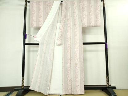 平和屋着物▽極上 小紋 単衣 はなゆうび 反端付き 逸品 DZAB3040kh6