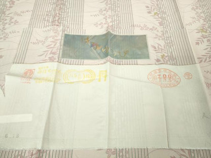 平和屋着物▽極上 小紋 単衣 はなゆうび 反端付き 逸品 DZAB3040kh6