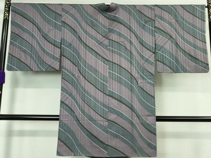 平和屋着物＃極上　染色作家　斉藤三才　道中着　ロング丈　三才鳥　逸品　DZAB3052kh6