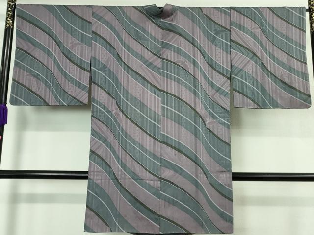 平和屋着物＃極上　染色作家　斉藤三才　道中着　ロング丈　三才鳥　逸品　DZAB3052kh6