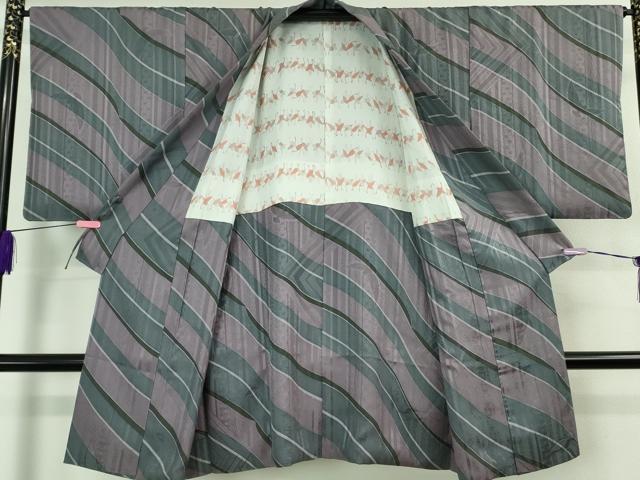平和屋着物＃極上　染色作家　斉藤三才　道中着　ロング丈　三才鳥　逸品　DZAB3052kh6