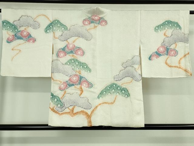 平和屋着物＃極上　名門　藤娘きぬたや・総絞り　羽織　絞り　松文　逸品　DZAB3055kh6