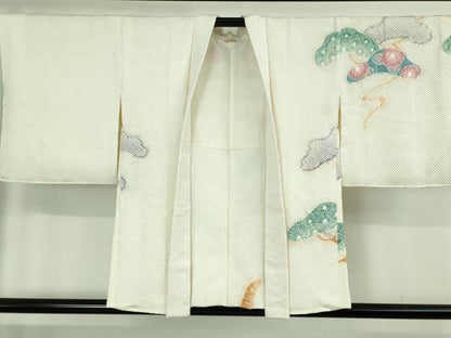 平和屋着物＃極上　名門　藤娘きぬたや・総絞り　羽織　絞り　松文　逸品　DZAB3055kh6
