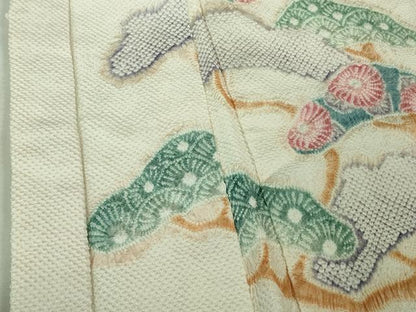 平和屋着物＃極上　名門　藤娘きぬたや・総絞り　羽織　絞り　松文　逸品　DZAB3055kh6