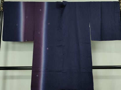 平和屋着物＃極上　中国三大刺繍　相良刺繍　道中着　ロング丈　舞花文　暈し染め　逸品　未使用　DZAB3058kh6