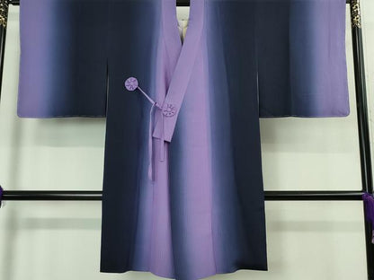 平和屋着物＃極上　道中着　ロング丈　間道　暈し染め　反端付き　逸品　未使用　DZAB3059kh6