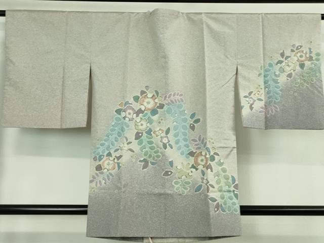 平和屋着物■極上　道行コート　本場縞大島紬　辻が花　証紙付き　逸品　DZAB3063kh6
