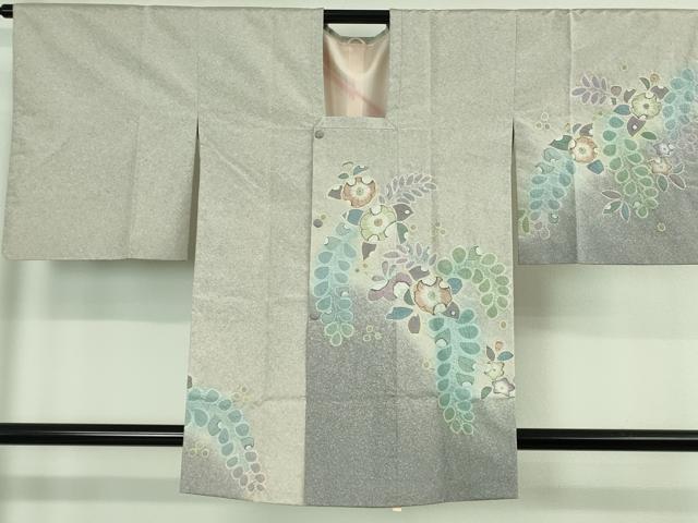 平和屋着物■極上　道行コート　本場縞大島紬　辻が花　証紙付き　逸品　DZAB3063kh6