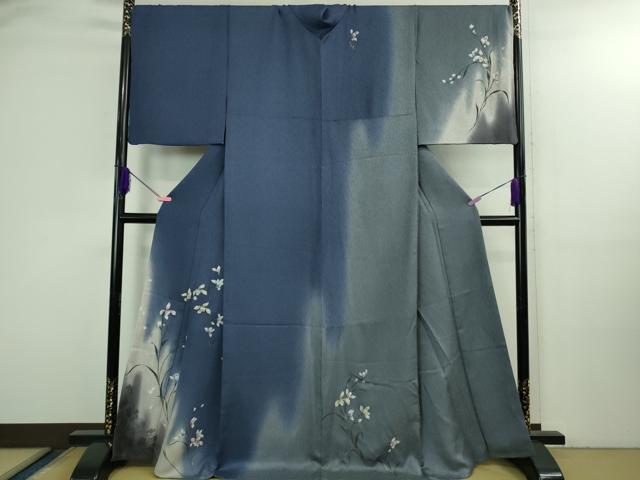 平和屋着物●極上　訪問着　手描き　草花文　暈し染め　金彩　やまと誂製　逸品　DZAB3065kh6