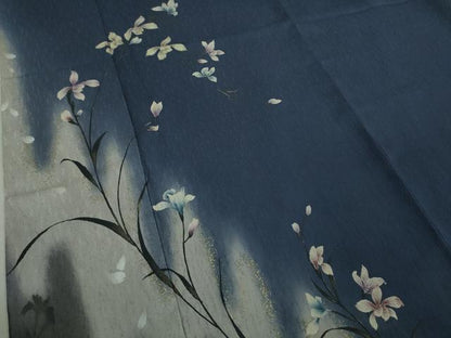 平和屋着物●極上　訪問着　手描き　草花文　暈し染め　金彩　やまと誂製　逸品　DZAB3065kh6