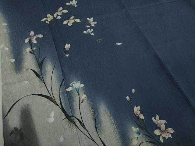 平和屋着物●極上　訪問着　手描き　草花文　暈し染め　金彩　やまと誂製　逸品　DZAB3065kh6