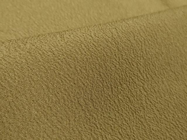 平和屋着物▽極上 洗える最高級着物 ＜英＞はなぶさ謹製 色無地 単衣 枯色 たとう紙付き 逸品 DZAB3069kh6