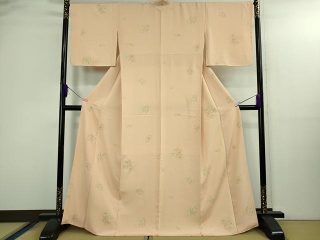 平和屋本店●極上　ジャパンオートクチュール　渡辺雪三郎　小紋　百合　人色地　金彩　逸品　DZAB3074kh6